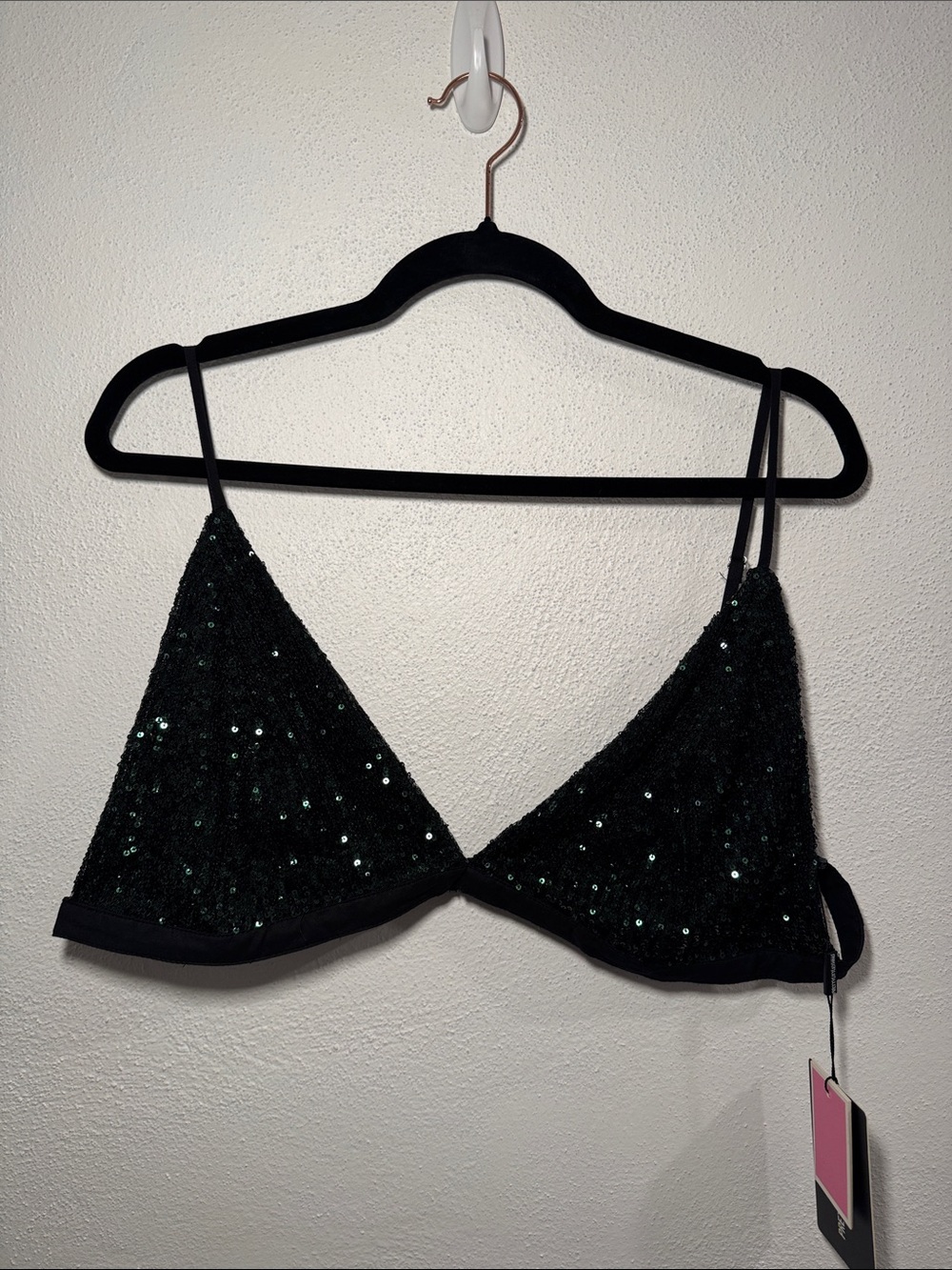 PrettyLittleThing Emerald Green Sequin Bralet